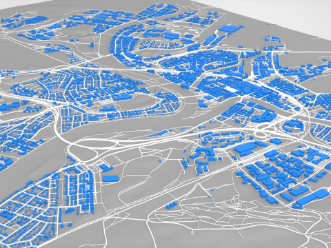 Cityscape Karlstad Sweden 3D Model