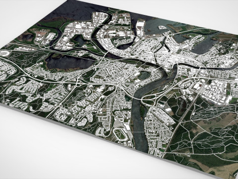 Cityscape Karlstad Sweden 3D Model