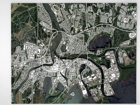 Paesaggio urbano Karlstad Svezia Modello 3D
