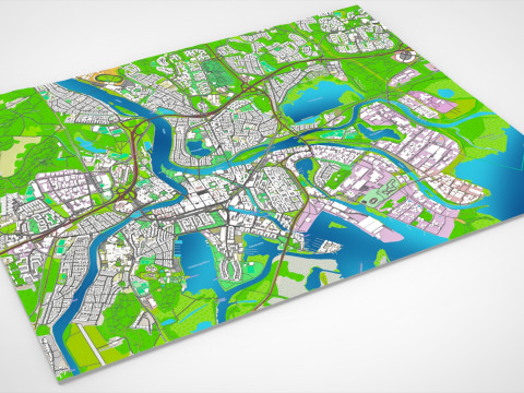 Cityscape Karlstad Sweden 3D Model