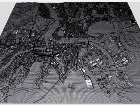 Cityscape Karlstad Sweden 3D Model
