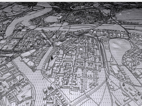 Cityscape Karlstad Sweden 3D Model