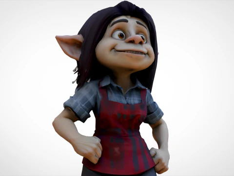 Girl elf 3D Model