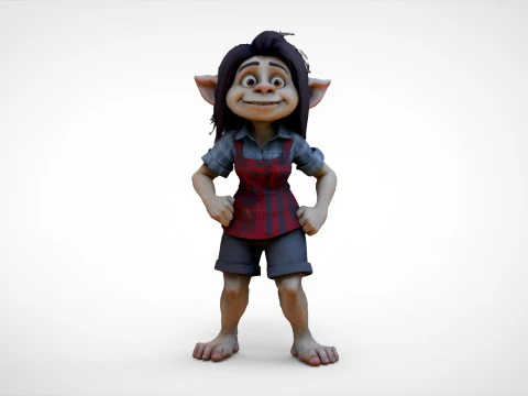 Girl elf 3D Model