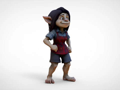 Girl elf 3D Model