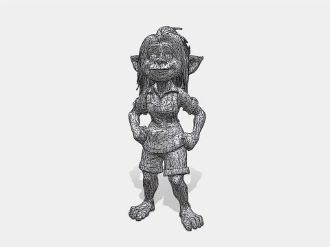 Girl elf 3D Model