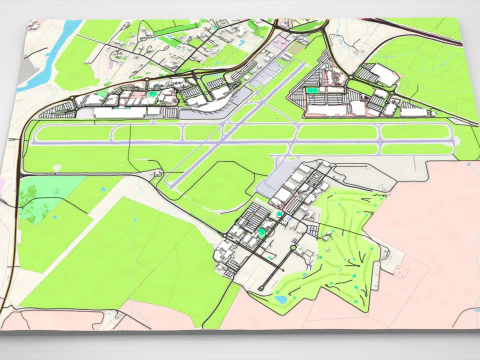 Międzynarodowe lotnisko w Canberze w Australii Model 3D