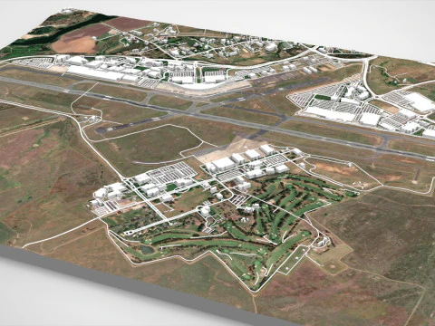 Międzynarodowe lotnisko w Canberze w Australii Model 3D