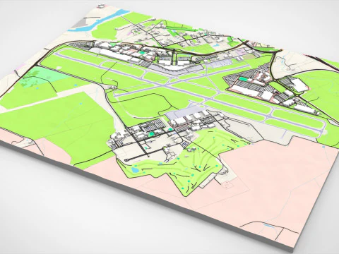 Międzynarodowe lotnisko w Canberze w Australii Model 3D