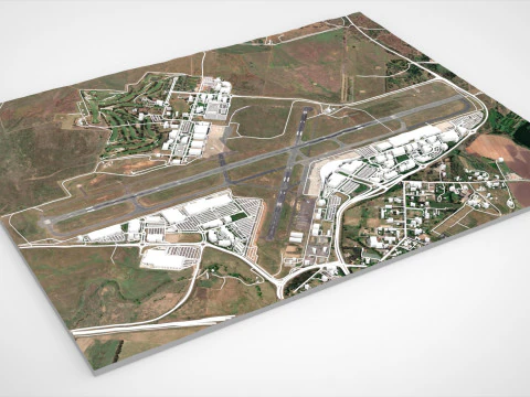 Międzynarodowe lotnisko w Canberze w Australii Model 3D