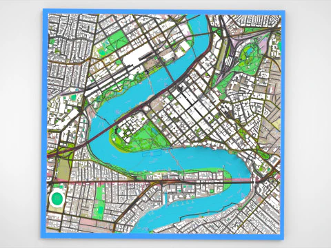 Cityscape Brisbane Queensland Australia 3D Model