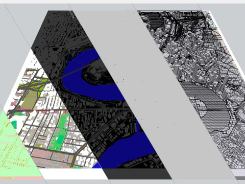 Cityscape Brisbane Queensland Australia 3D Model