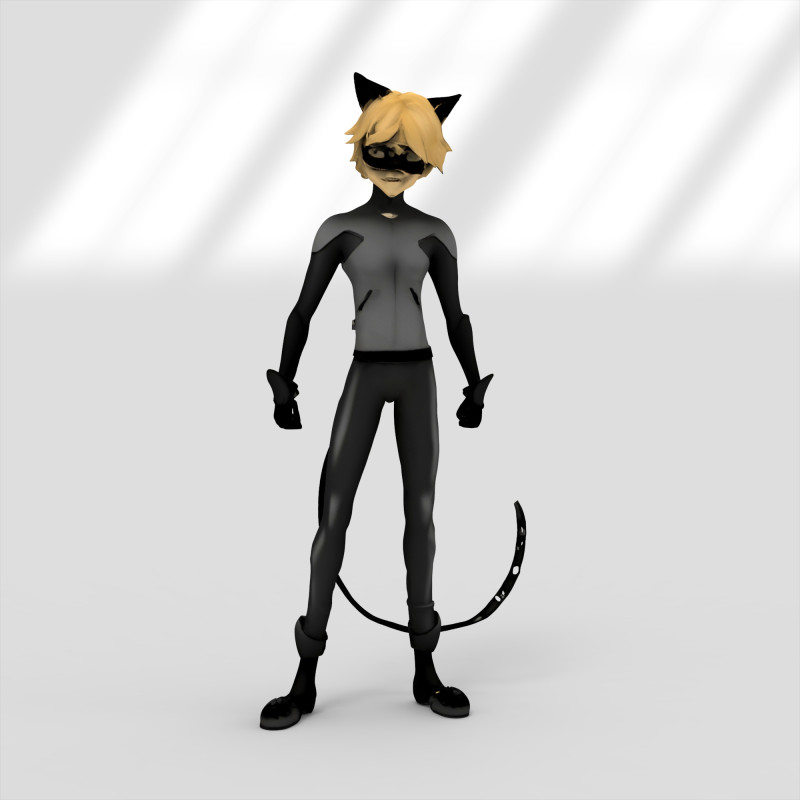 Katzenheld 3D Modell .c4d .max .obj .3ds .fbx .stl .blend 