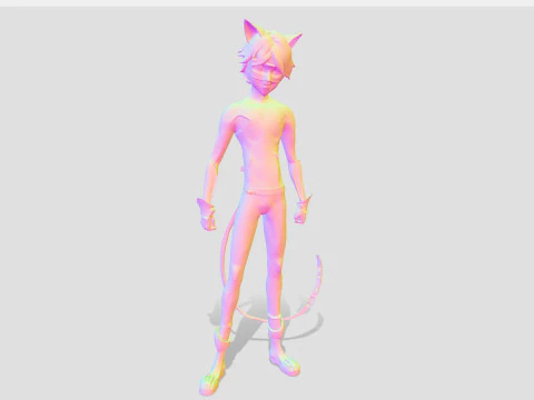 h&eacute;roe gato Modelo 3D
