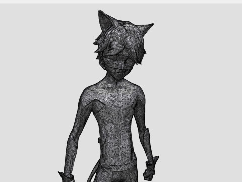 Katzenheld 3D Modell