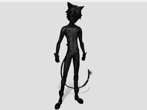 h&eacute;roe gato Modelo 3D