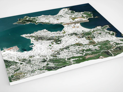 Paesaggio urbano Wellington Nuova Zelanda Modello 3D