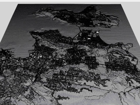 Paesaggio urbano Wellington Nuova Zelanda Modello 3D