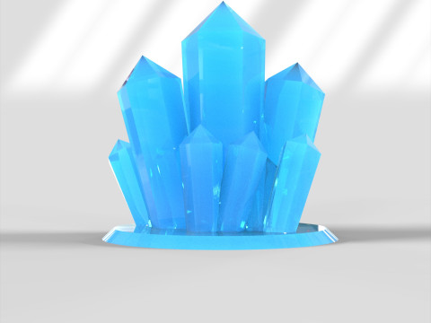 Kristal D&uuml;ş&uuml;k Poli 3D Model