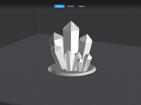 Kristal D&uuml;ş&uuml;k Poli 3D Model