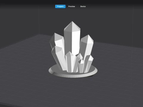 クリスタルローポリ 3Dモデル
