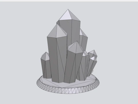 クリスタルローポリ 3Dモデル