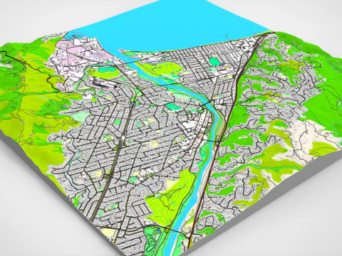 都市景観ローワーハットニュージーランド 3Dモデル