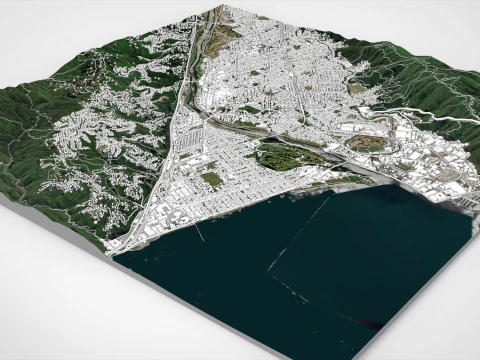 都市景観ローワーハットニュージーランド 3Dモデル