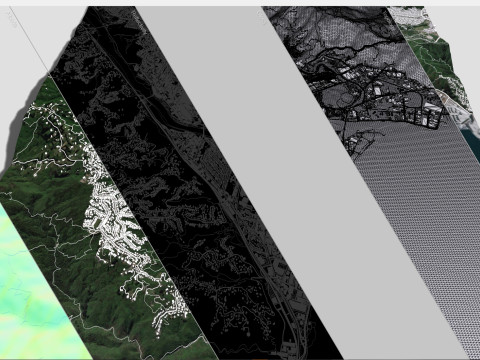 Paesaggio urbano Lower Hutt Nuova Zelanda Modello 3D