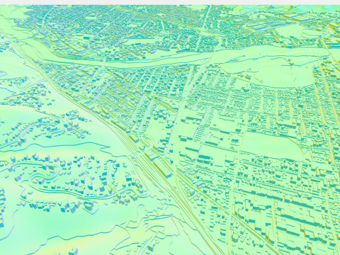Paesaggio urbano Lower Hutt Nuova Zelanda Modello 3D