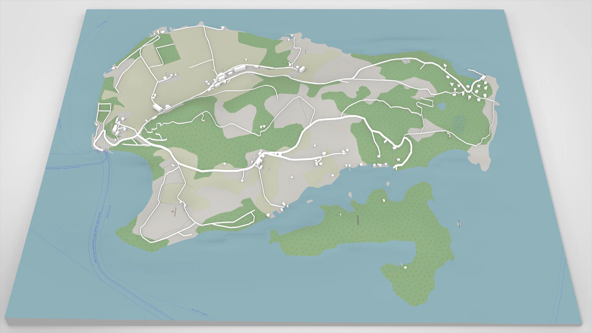 Isola Nord Hidle Norvegia Modello 3D .c4d .max .obj .3ds .fbx .stl .blend