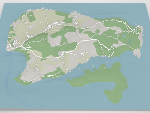 Island Nord Hidle Norway 3D Model