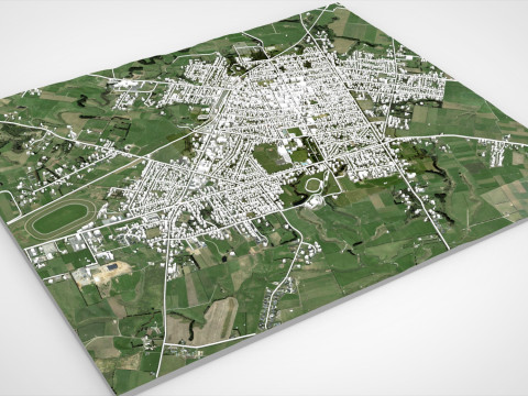 Paesaggio urbano Hawera Nuova Zelanda Modello 3D