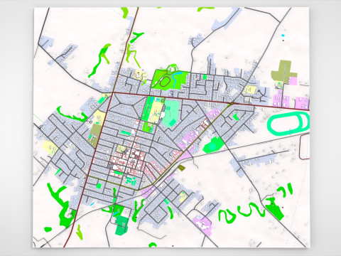 Paesaggio urbano Hawera Nuova Zelanda Modello 3D