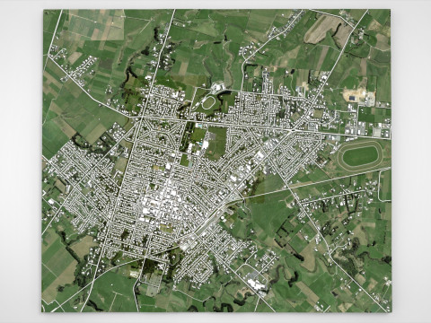 Paesaggio urbano Hawera Nuova Zelanda Modello 3D