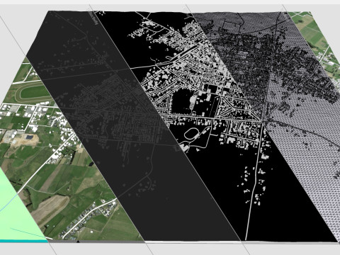 Paesaggio urbano Hawera Nuova Zelanda Modello 3D