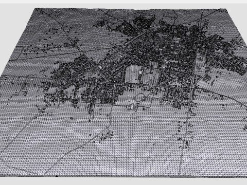 Paesaggio urbano Hawera Nuova Zelanda Modello 3D