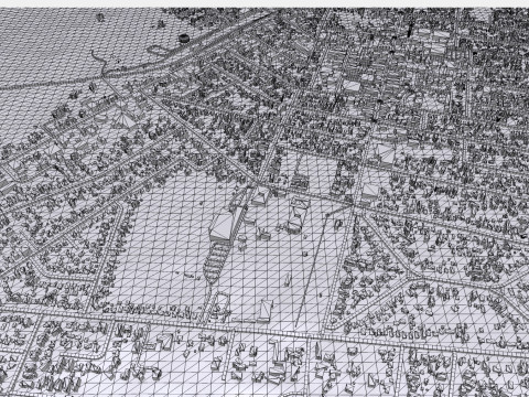 Paesaggio urbano Hawera Nuova Zelanda Modello 3D
