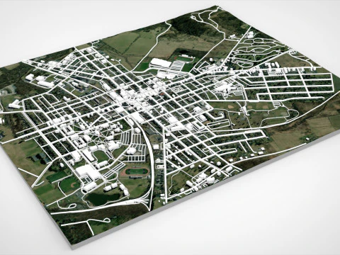 Cityscape Gettysburg Pennsylvania USA 3D Model