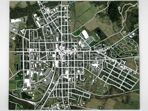 Cityscape Gettysburg Pennsylvania USA 3D Model