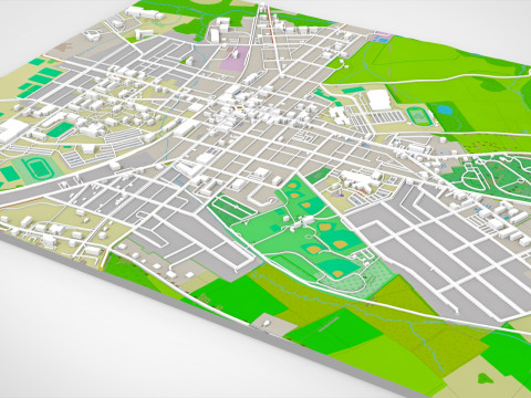 Paesaggio urbano Gettysburg Pennsylvania USA Modello 3D