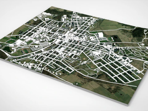 Cityscape Gettysburg Pennsylvania USA 3D Model