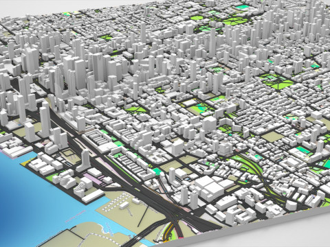 Cityscape Toronto Canada 3D Model