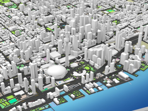 Cityscape Toronto Canada 3D Model