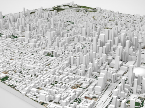 Cityscape Toronto Canada 3D Model