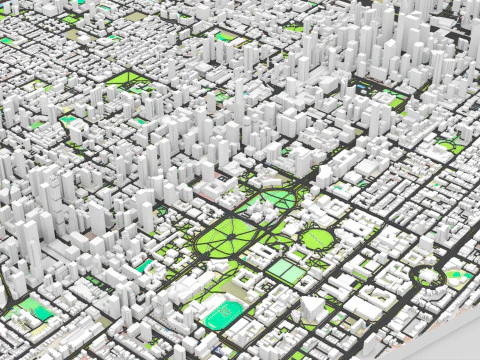 सिटीस्केप टोरंटो कनाडा 3D मॉडल