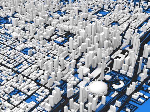 Cityscape Toronto Canada 3D Model