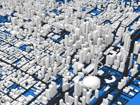 सिटीस्केप टोरंटो कनाडा 3D मॉडल