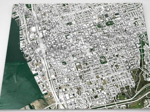 Cityscape Toronto Canada 3D Model