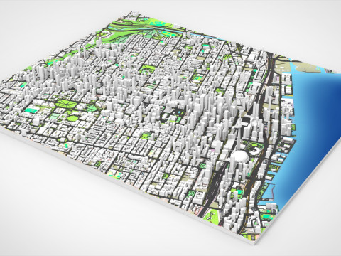 Cityscape Toronto Canada 3D Model